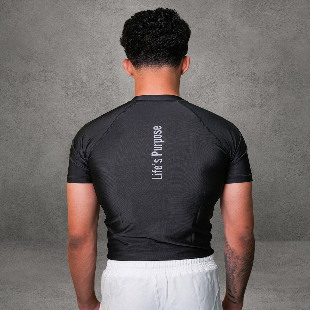 Rash Guard Classica - Manga curta - Preta